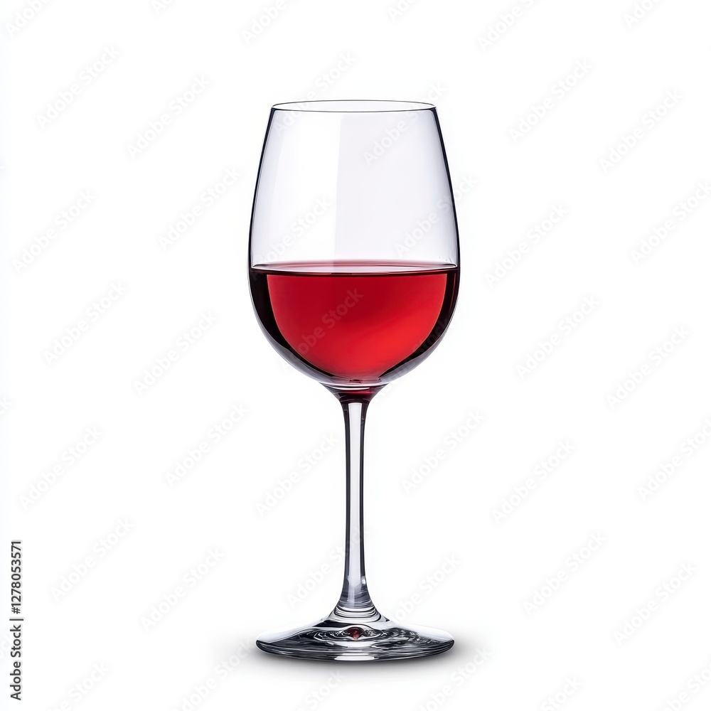 Elegant Red Wine In A Crystal Glass, Generative AI. Elegant Red Wine In A Crystal Glass, Generative AI.
