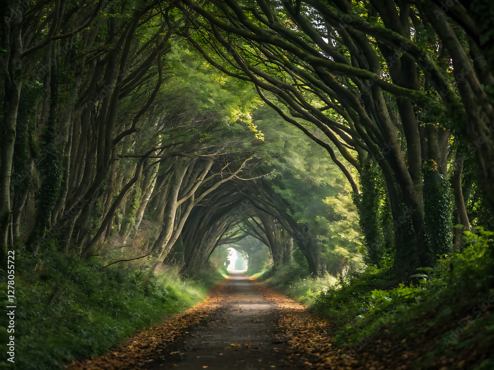 Naklejka premium road in the forest