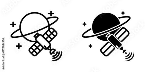 Satellite icon design template