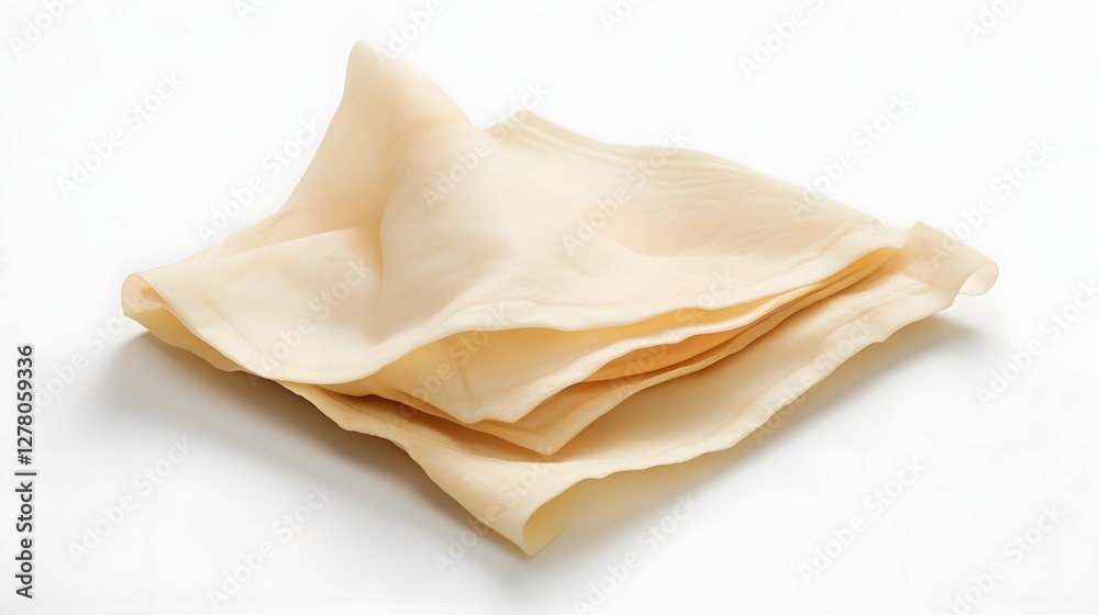 Beautifully folded compostable food wrapper made with a natural beeswax finish showcasing a sustainable and eco friendly packaging solution Beautifully folded compostable food wrapper made with a natural beeswax finish showcasing a sustainable and eco friendly packaging solution