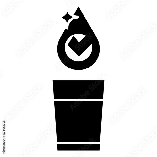 Glass and bottle icon