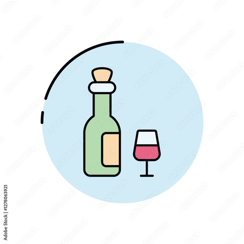 Wine vector icon Wine vector icon