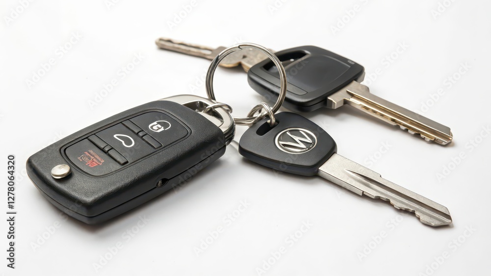 Car Keys on White Background Car Keys on White Background