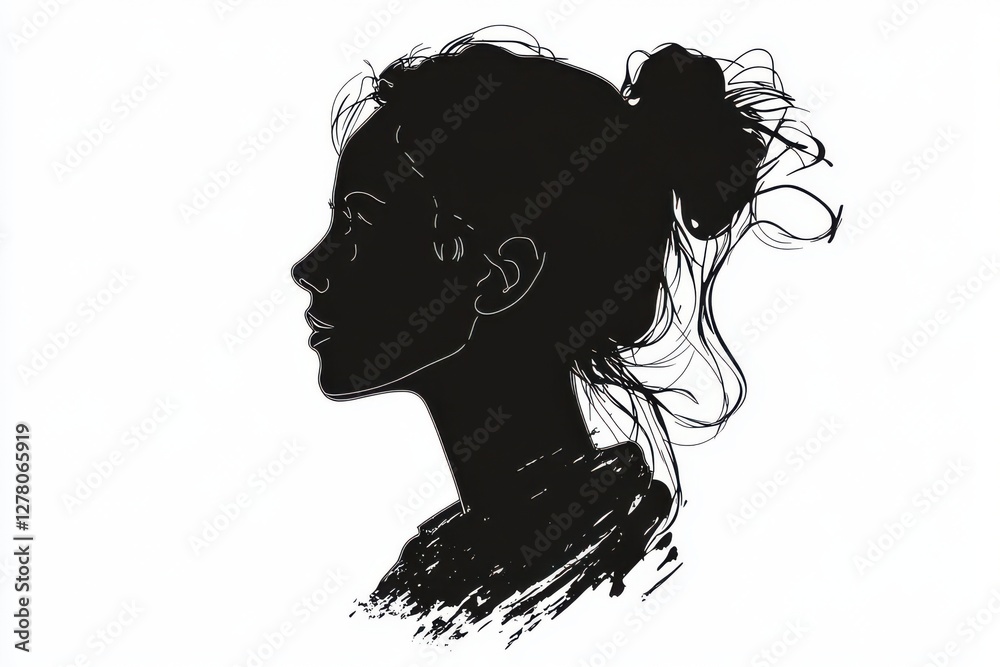 Fototapeta premium Google Vector Silhouette Design Isolated on White Background