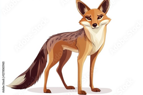 illustration of a jackal isolated on a white background