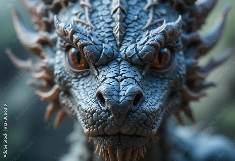 Fototapeta premium close up of a dragon face, 