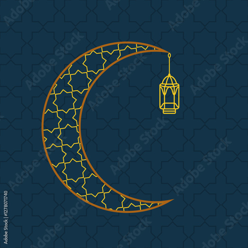 Ramadan eid decorative crescent moon, Ramadan background