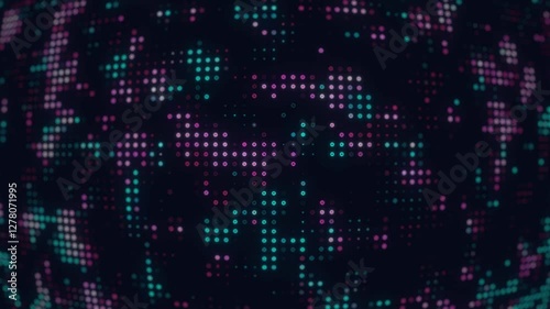 Motion graphic dark blue black gradient background, business technology digital communication template, ai artificial intelligence creative illustration element, banner poster cover pattern.