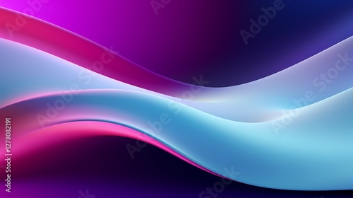 Hyper-realistic 3D render of abstract wavy lines in blue-purple gradient. Perfect for wallpapers, designs, and creative projects. Award-winning quality.