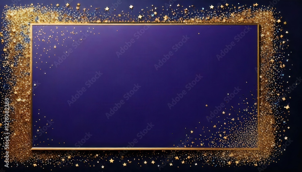 Obraz premium toque dourado, fundo elegante, detalhes preciosos, design exclusivo, textura cintilante, luz suave, inspiração galáctica, fundo celestial, efeito luminoso, bordas refinadas, brilho estelar