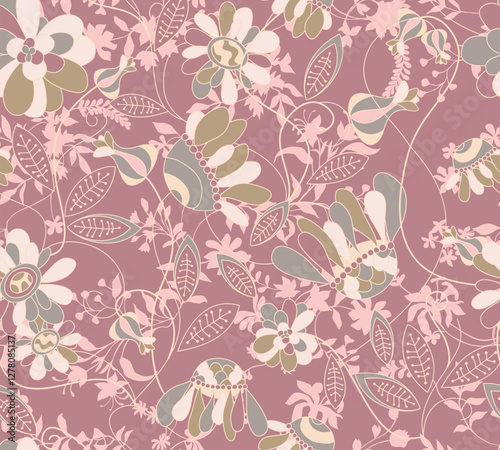 Elegant Colour Design Floral Pattern