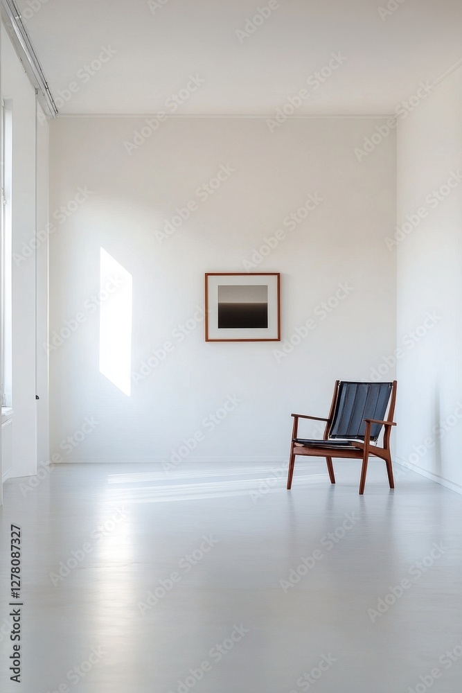 Scandinavian Style: Bright, White Empty Room with Open Space for Minimalist Living and Natural Light Scandinavian Style: Bright, White Empty Room with Open Space for Minimalist Living and Natural Light
