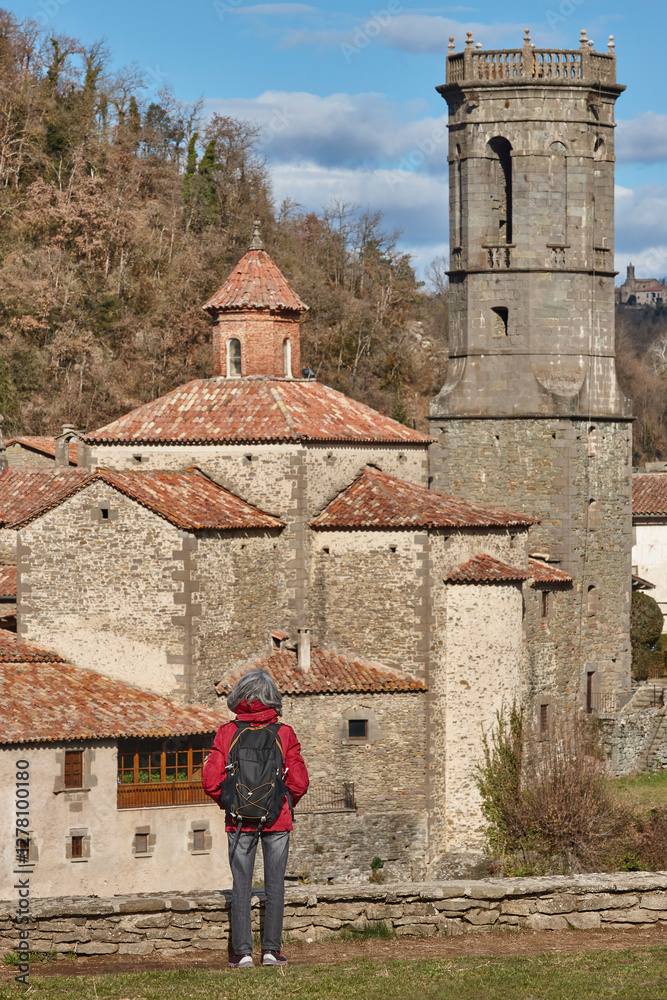 Picturesque medieval catalonian village of Rupit. Barcelona. Spain