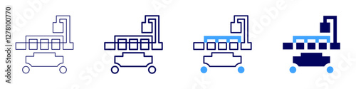 Medical condition icon in 4 different styles. Thin Line, Line, Bold Line, Duotone. Duotone style. Editable stroke