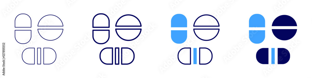 Medical devices market icon in 4 different styles. Thin Line, Line, Bold Line, Duotone. Duotone style. Editable stroke Medical devices market icon in 4 different styles. Thin Line, Line, Bold Line, Duotone. Duotone style. Editable stroke