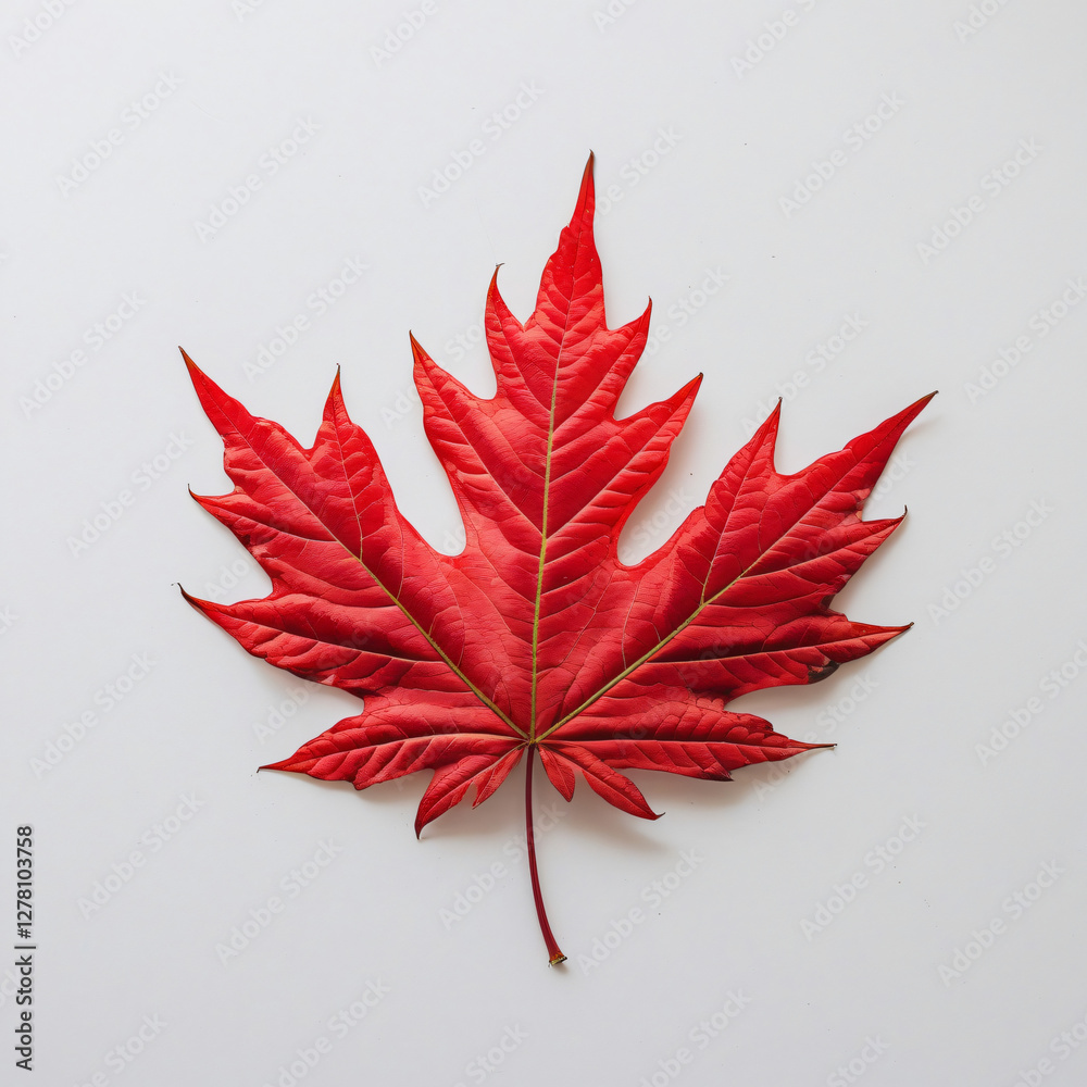 Red maple leaf isolated on a white background Red maple leaf isolated on a white background