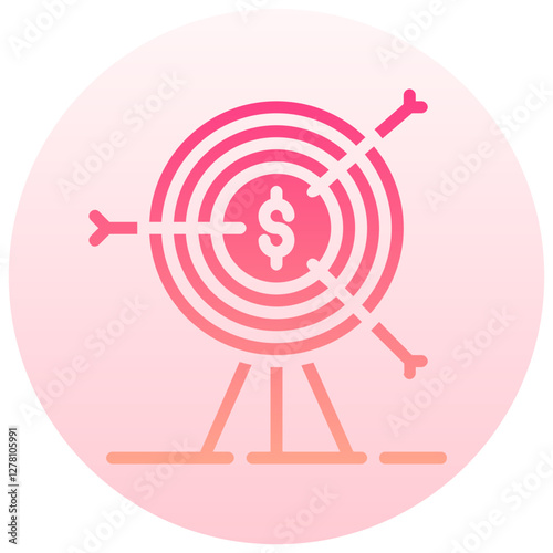 finance target vector round gradient icon