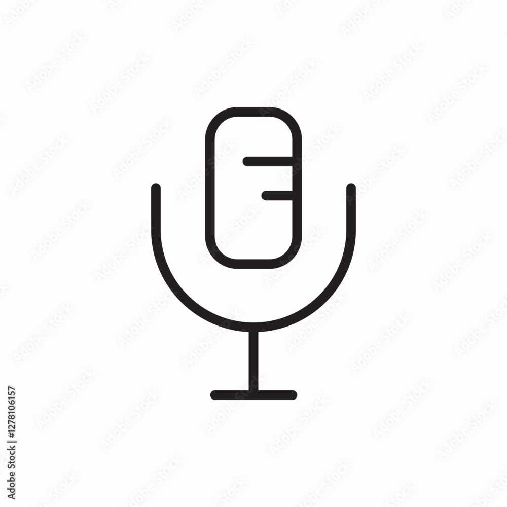 microphone audio recording icon vector sign microphone audio recording icon vector sign