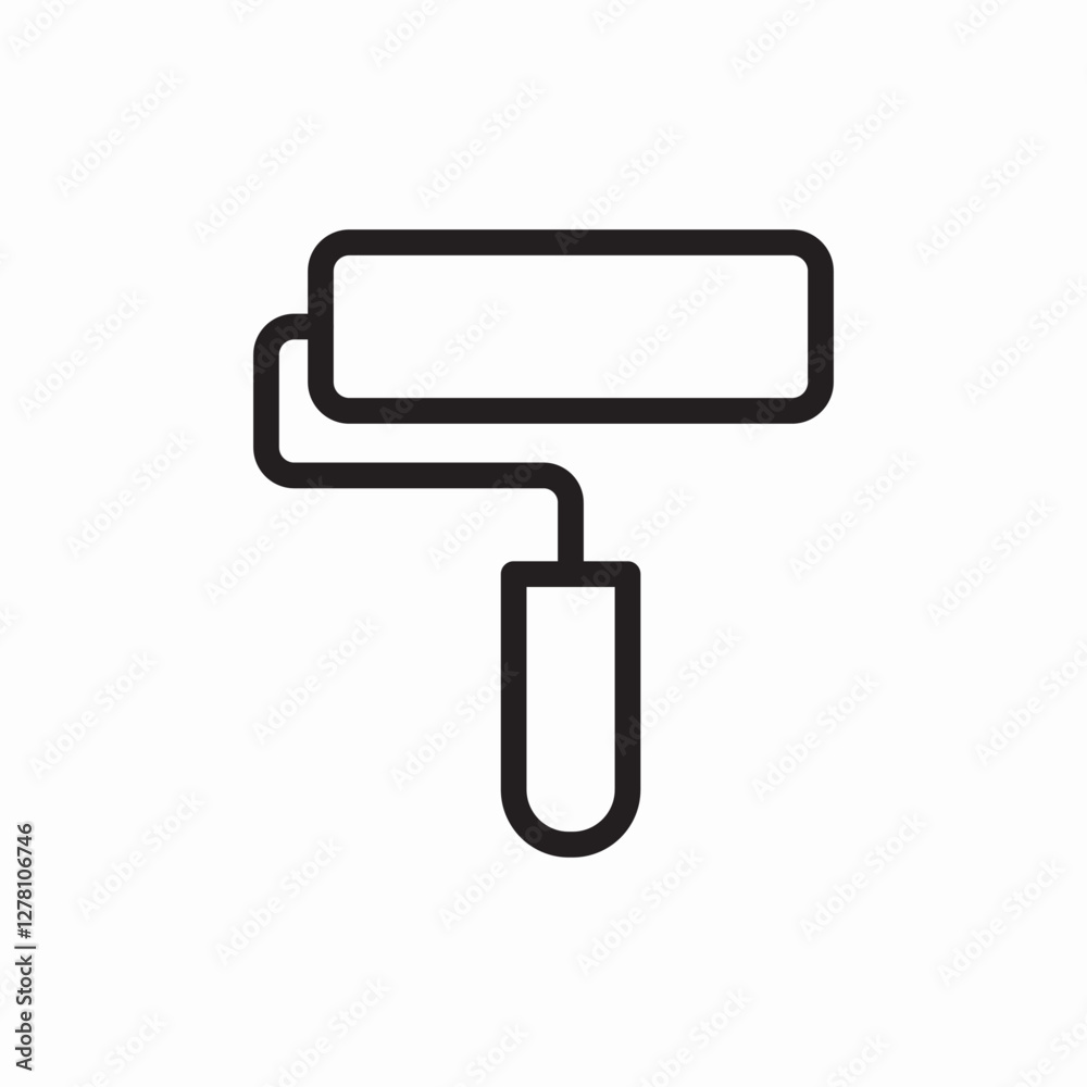 Paint roller tool icon vector sign Paint roller tool icon vector sign