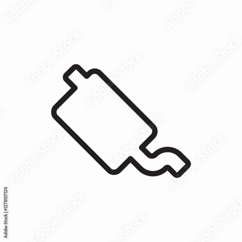 car muffler icon vector sign