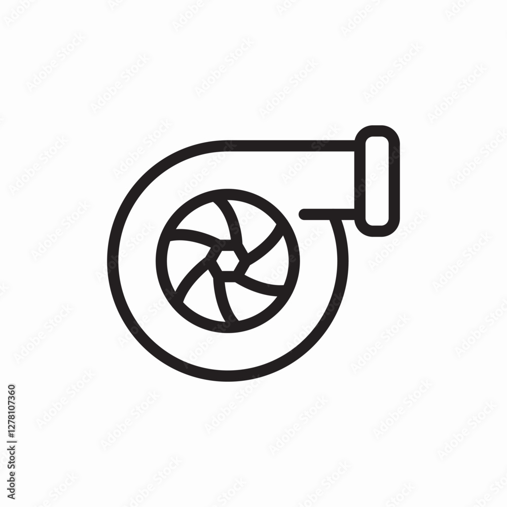 turbo engine power icon vector sign turbo engine power icon vector sign
