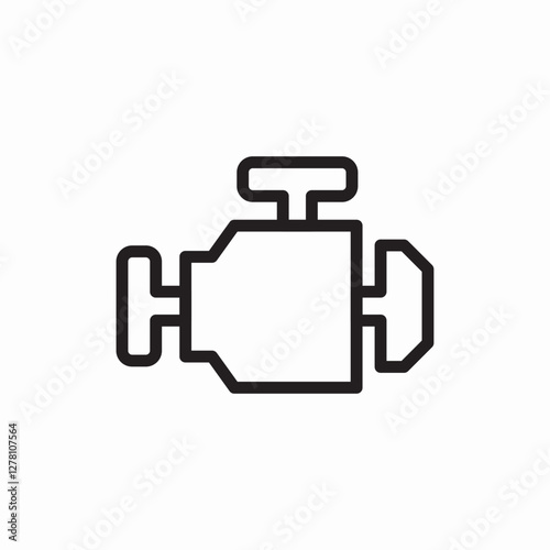 Engine motor icon vector sign