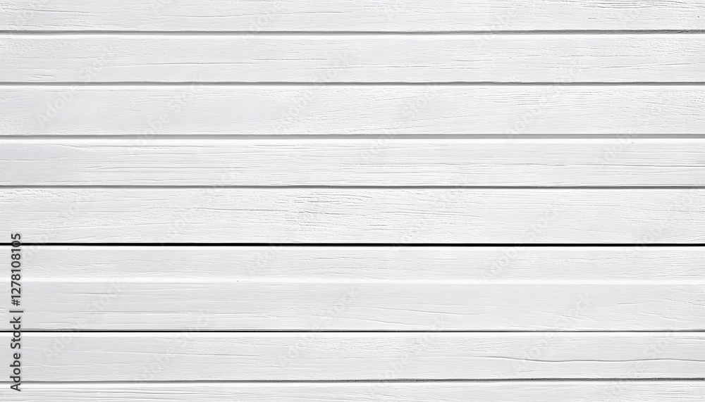 White wooden planks creating a textured horizontal background surface White wooden planks creating a textured horizontal background surface