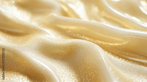 Golden glittering bokeh background featuring shimmering sparkles and defocused circles ideal for festive designs and elegant presentations
