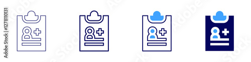 Medical rehabilitation therapy icon in 4 different styles. Thin Line, Line, Bold Line, Duotone. Duotone style. Editable stroke