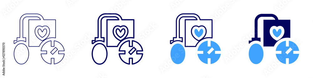 Medical research technology icon in 4 different styles. Thin Line, Line, Bold Line, Duotone. Duotone style. Editable stroke Medical research technology icon in 4 different styles. Thin Line, Line, Bold Line, Duotone. Duotone style. Editable stroke