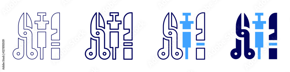 Medical services icon in 4 different styles. Thin Line, Line, Bold Line, Duotone. Duotone style. Editable stroke Medical services icon in 4 different styles. Thin Line, Line, Bold Line, Duotone. Duotone style. Editable stroke