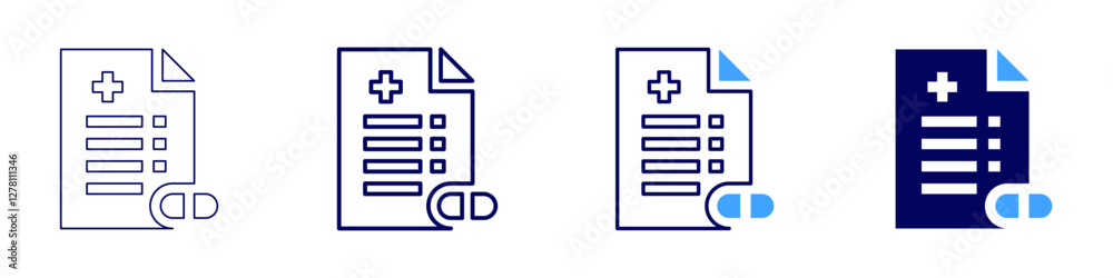 Medical test results icon in 4 different styles. Thin Line, Line, Bold Line, Duotone. Duotone style. Editable stroke Medical test results icon in 4 different styles. Thin Line, Line, Bold Line, Duotone. Duotone style. Editable stroke