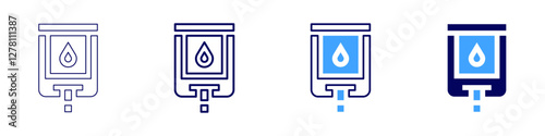 Medical testing facilities icon in 4 different styles. Thin Line, Line, Bold Line, Duotone. Duotone style. Editable stroke