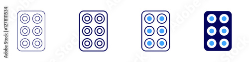 Medical therapeutic services icon in 4 different styles. Thin Line, Line, Bold Line, Duotone. Duotone style. Editable stroke