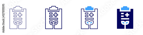 Medical therapy icon in 4 different styles. Thin Line, Line, Bold Line, Duotone. Duotone style. Editable stroke