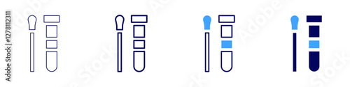 Medical treatment reviews icon in 4 different styles. Thin Line, Line, Bold Line, Duotone. Duotone style. Editable stroke