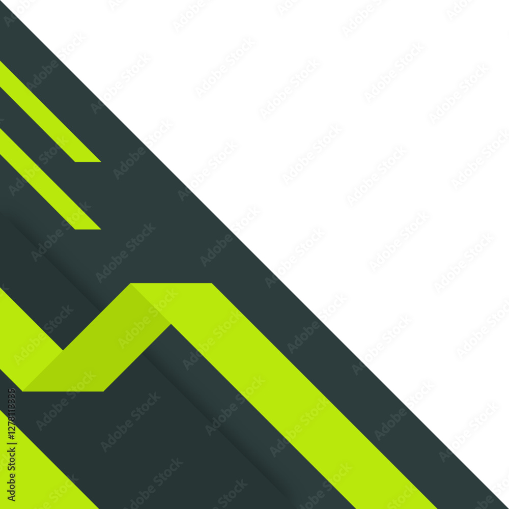 Abstract geometric green corner border Abstract geometric green corner border