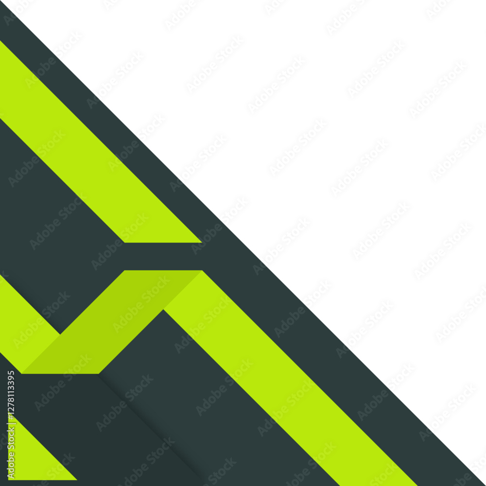 Abstract geometric green corner border Abstract geometric green corner border