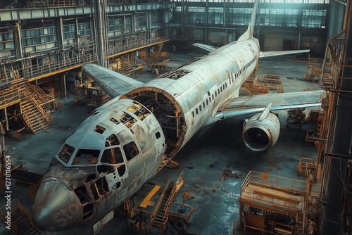 wreck An airplane crashed and was abandoned