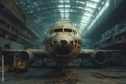 wreck An airplane crashed and was abandoned