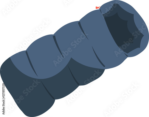 sleeping bag for hiking, hiking and camping illustration.