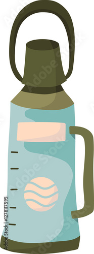 hiking tumbler, hiking and camping illustration.