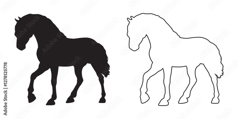 Stylized Horse Silhouette - Horse Vector - Horse Illustration - Simple Horse Drawing - Horse Vector - Horse Outline Vector - Horse Icon
Stylized Horse Silhouette - Horse Vector - Horse Illustration - Simple Horse Drawing - Horse Vector - Horse Outline Vector - Horse Icon