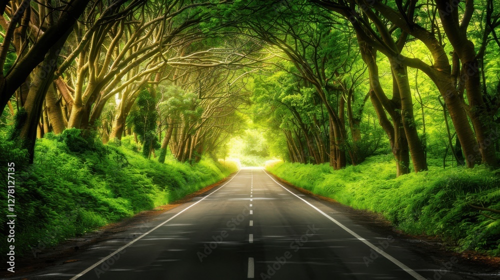 Fototapeta premium Enigmatic Passageway in the Dark Enclave of the Forest