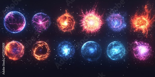 an image of colorful and vibrant glowing orbs set against a backdrop of space, creating a sense of mystery and wonder