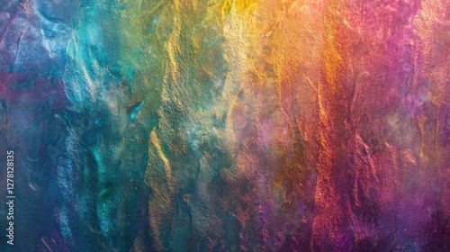 Wallpaper Mural Abstract Iridescent Texture In Vibrant Hues Torontodigital.ca