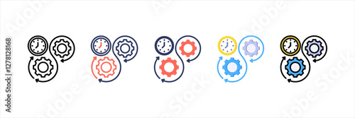 Integration Multistyle Icon Set