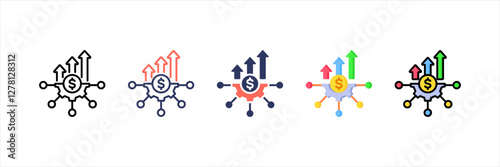 Financial Modeling Multistyle Icon Set