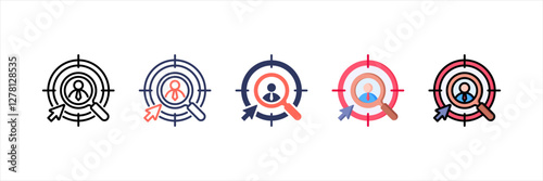 Recruitment Multistyle Icon Set