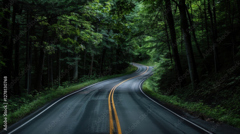 Fototapeta premium Enigmatic Passageway in the Dark Enclave of the Forest